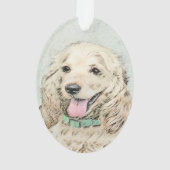 Cocker Spaniel Buff-schildering - Oorspronkelijke  Ornament (achterkant)