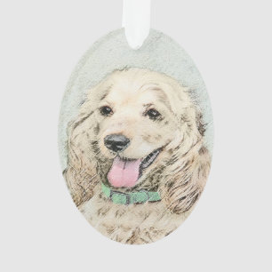 Cocker Spaniel Buff-schildering - Oorspronkelijke Ornament