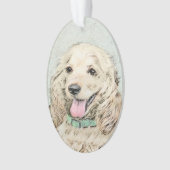 Cocker Spaniel Buff-schildering - Oorspronkelijke Ornament (voorkant)