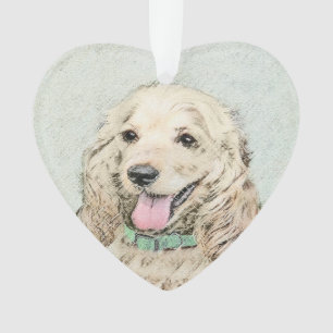 Cocker Spaniel Buff-schildering - Oorspronkelijke  Ornament