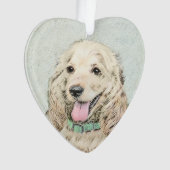 Cocker Spaniel Buff-schildering - Oorspronkelijke  Ornament (voorkant)