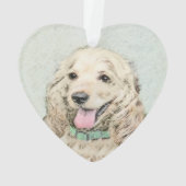 Cocker Spaniel Buff-schildering - Oorspronkelijke  Ornament (achterkant)