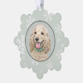 Cocker Spaniel Buff-schildering - Oorspronkelijke Ornament Kaart (Links)