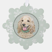 Cocker Spaniel Buff-schildering - Oorspronkelijke Ornament Kaart (Voorkant)