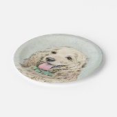 Cocker Spaniel Buff-schildering - Oorspronkelijke  Papieren Bordje