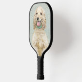Cocker Spaniel Buff-schildering - Oorspronkelijke Pickleball Paddle (Links)