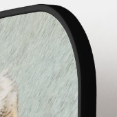 Cocker Spaniel Buff-schildering - Oorspronkelijke Pickleball Paddle (Links Detail)