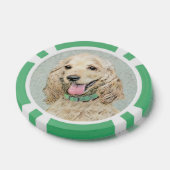 Cocker Spaniel Buff-schildering - Oorspronkelijke Poker Chips (Enkel)