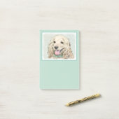 Cocker Spaniel Buff-schildering - Oorspronkelijke Post-it® Notes (Op bureau)