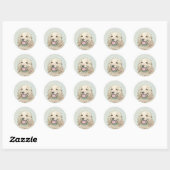 Cocker Spaniel Buff-schildering - Oorspronkelijke  Ronde Sticker (Vel)
