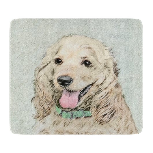 Cocker Spaniel Buff-schildering - Oorspronkelijke  Snijplank (Voorkant)