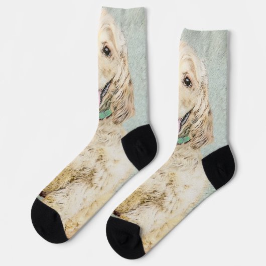 Cocker Spaniel Buff-schildering - Oorspronkelijke  Sokken (Links)