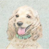 Cocker Spaniel Buff-schildering - Oorspronkelijke  Sticker (Voorkant)