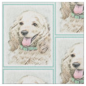 Cocker Spaniel Buff-schildering - Oorspronkelijke  Stof (Close Up)