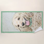 Cocker Spaniel Buff-schildering - Oorspronkelijke Strandlaken (Voorkant)