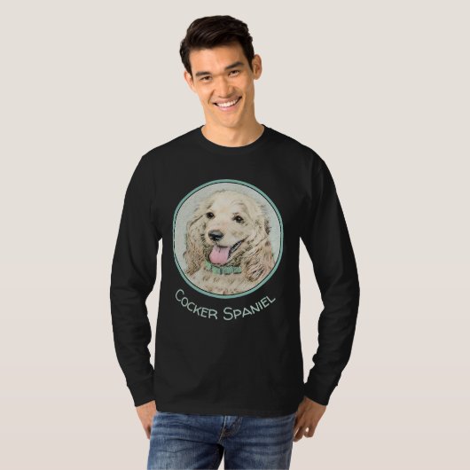 Cocker Spaniel Buff-schildering - Oorspronkelijke T-shirt (Voorkant volledig)