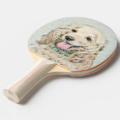 Cocker Spaniel Buff-schildering - Oorspronkelijke  Tafeltennisbatje (Voorkant Gekanteld)