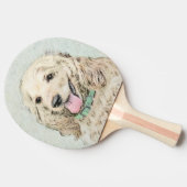 Cocker Spaniel Buff-schildering - Oorspronkelijke  Tafeltennisbatje (Zijkant)