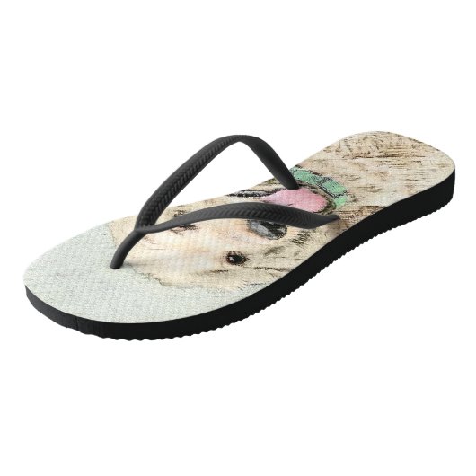 Cocker Spaniel Buff-schildering - Oorspronkelijke Teenslippers (Schuin)