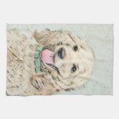 Cocker Spaniel Buff-schildering - Oorspronkelijke  Theedoek (Horizontaal)