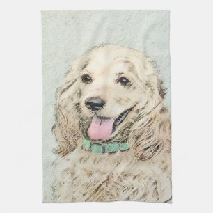 Cocker Spaniel Buff-schildering - Oorspronkelijke  Theedoek