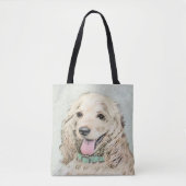 Cocker Spaniel Buff-schildering - Oorspronkelijke  Tote Bag (Voorkant)