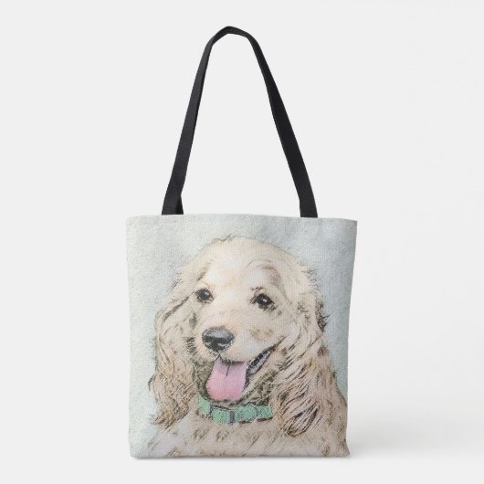 Cocker Spaniel Buff-schildering - Oorspronkelijke  Tote Bag (Achterkant)