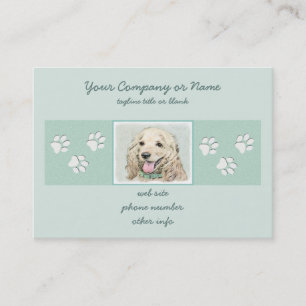 Cocker Spaniel Buff-schildering - Oorspronkelijke Visitekaartje