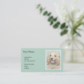 Cocker Spaniel Buff-schildering - Oorspronkelijke Visitekaartje (Staand voorkant)