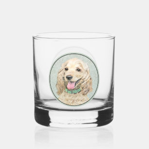 Cocker Spaniel Buff-schildering - Oorspronkelijke  Whisky Glas