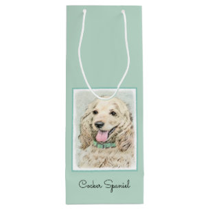 Cocker Spaniel Buff-schildering - Oorspronkelijke  Wijn Cadeautas