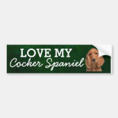 Cocker Spaniel bumper sticker (Voorkant)