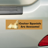 Cocker Spaniel Bumpersticker (Op auto)