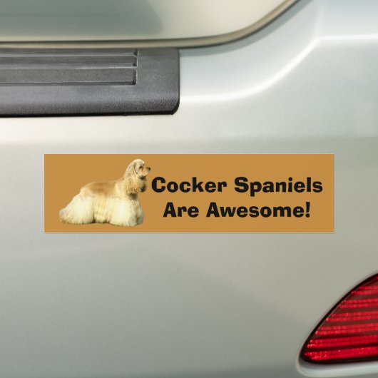Cocker Spaniel Bumpersticker (Op auto)