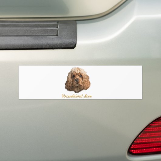 Cocker Spaniel Bumpersticker (Op auto)