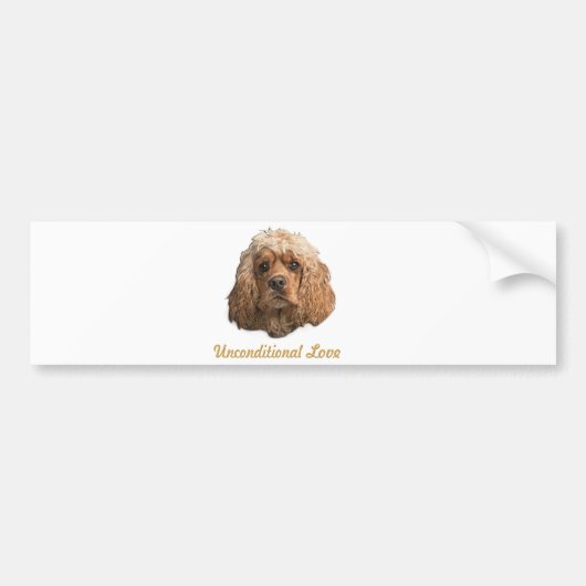 Cocker Spaniel Bumpersticker (Voorkant)