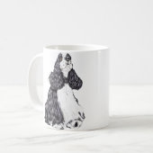 Cocker Spaniel BW Parti Koffiemok (Voorkant links)