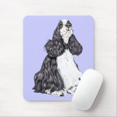 Cocker Spaniel BW Parti Muismat (Met muis)
