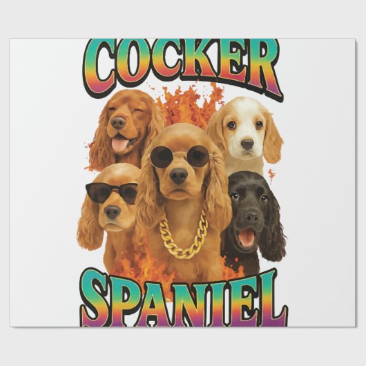 Cocker Spaniel Cadeaupapier (Vlak)