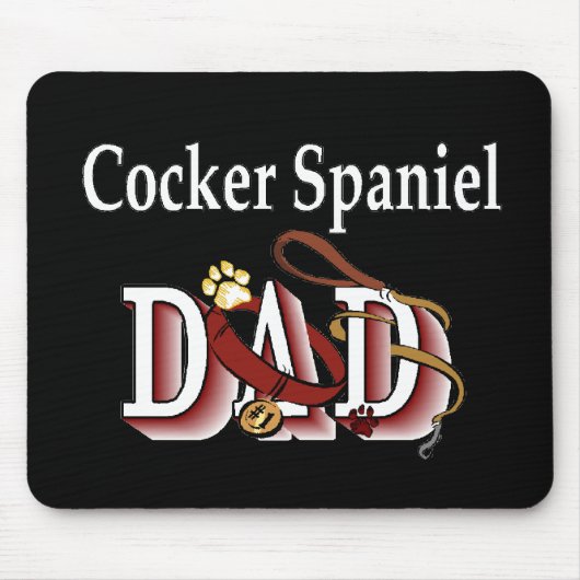 Cocker Spaniel Cadeaus voor papa Muismat (Voorkant)