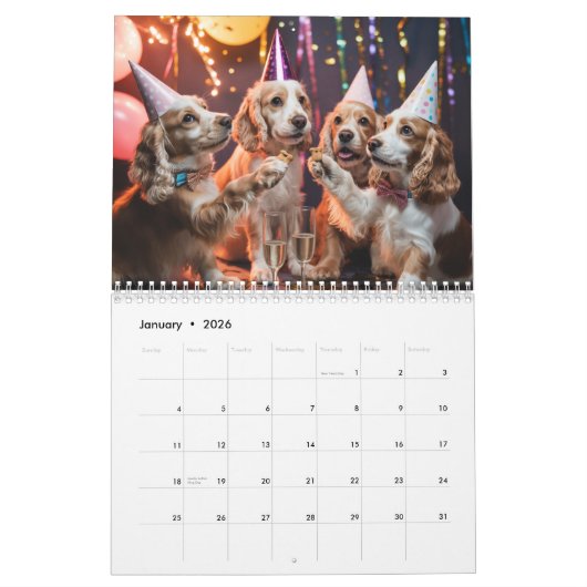 Cocker Spaniel Calendar Kalender (Jan 2026)