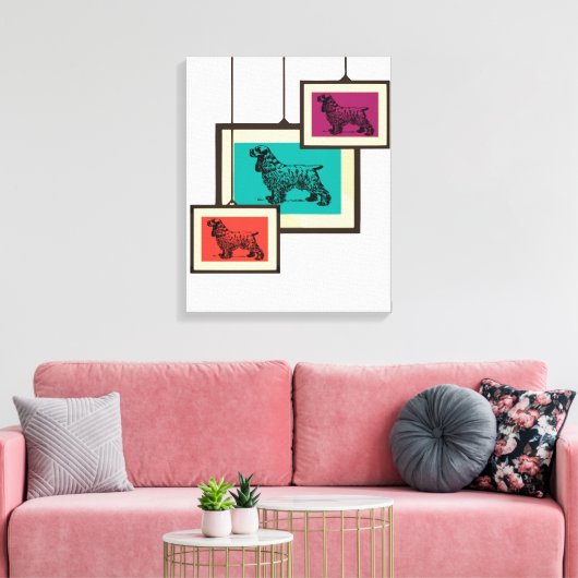 cocker-spaniël canvas afdruk (Insitu (Woonkamer))