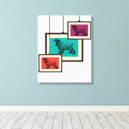 cocker-spaniël canvas afdruk (Insitu (Houten vloer))