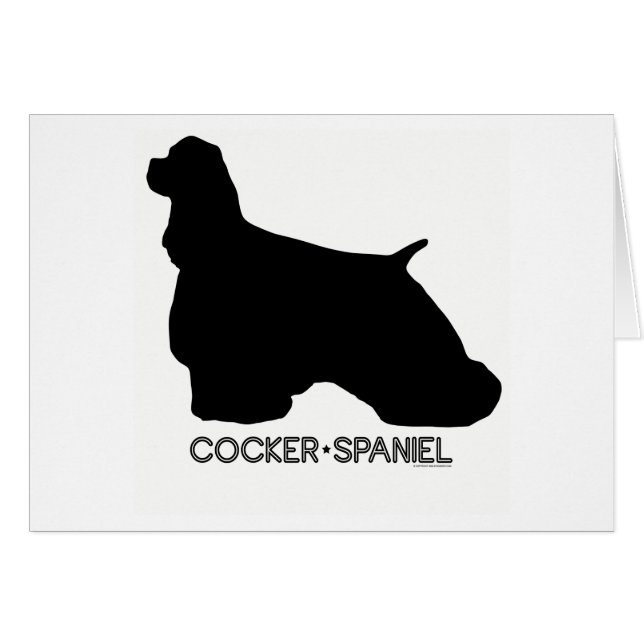 Cocker Spaniel Card (Voorkant Horizontaal)