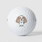 Cocker Spaniel Cartoon Dog Golfballen (Voorkant)