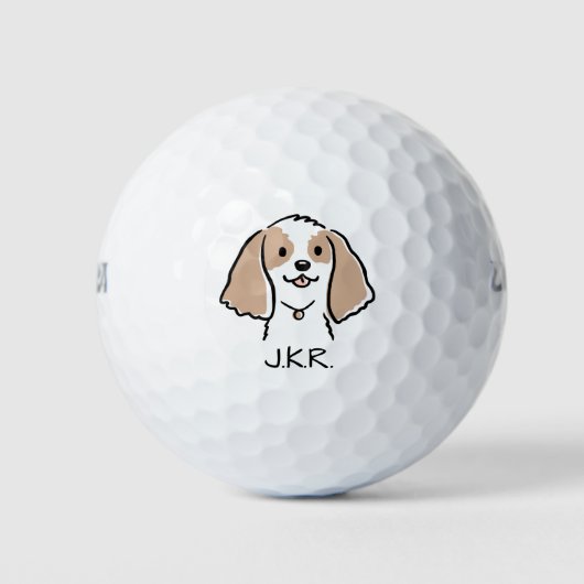 Cocker Spaniel Cartoon Dog Golfballen (Voorkant)