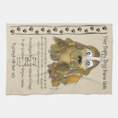 Cocker Spaniel Cartoon Dog Quotes Keuken Handdoek (Horizontaal)