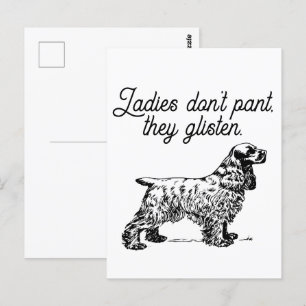 Cocker Spaniel Cartoon met grappige Pet Joke Briefkaart