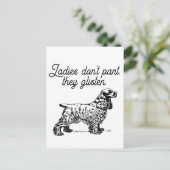 Cocker Spaniel Cartoon met grappige Pet Joke Briefkaart (Staand voorkant)