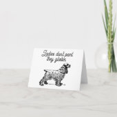 Cocker Spaniel Cartoon met grappige Pet Joke Kaart (Voorkant)